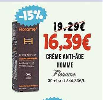 Crème Anti-âge Homme Florame