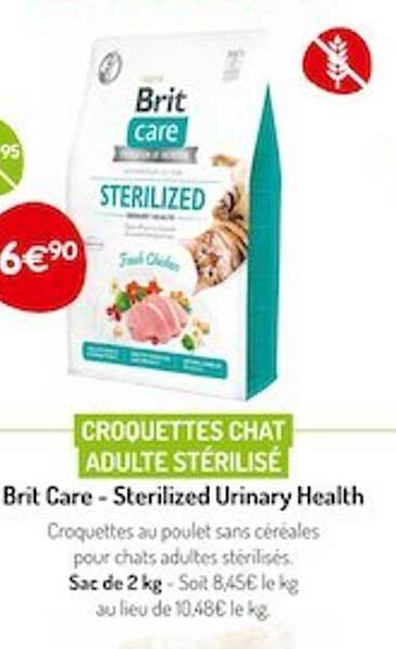 croquettes chat adulte stérilisé brit care