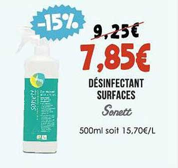 Désinfectant Surfaces Sonett