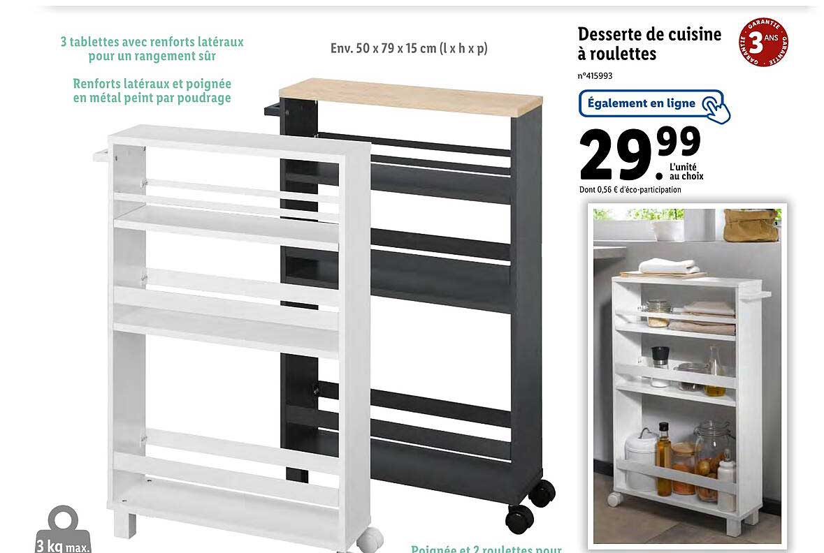 Desserte De Cuisine à Roulettes