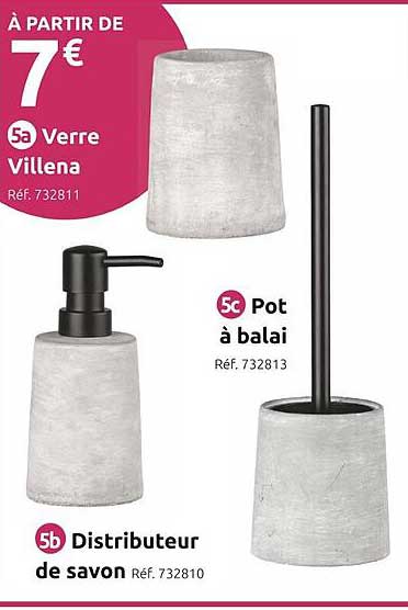 Distributeur De Savon, Pot à Balai, Verre Villena