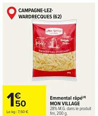 emmental râpé mon village