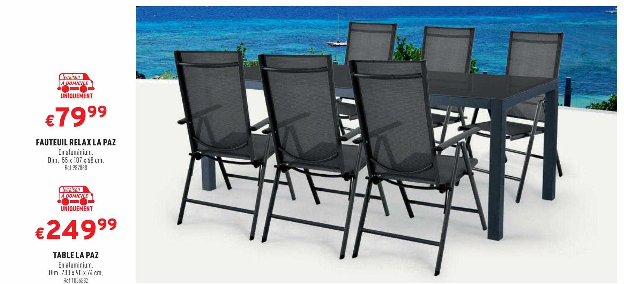 fauteuil relax la paz, table la paz