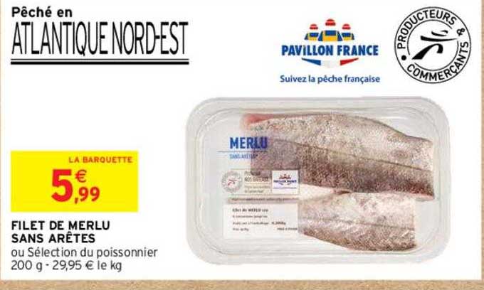 filet de merlu sans arêtes