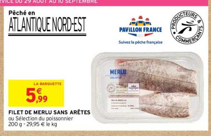 filet de merlu sans arêtes