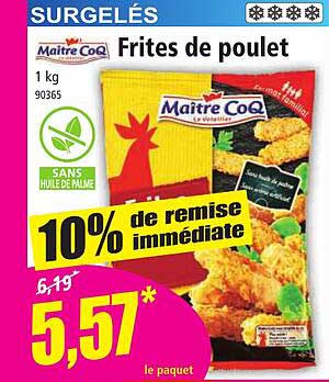 frites de poulet maître coq