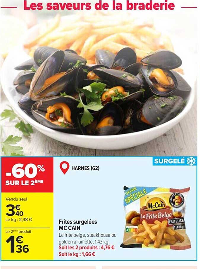 frites surgelées mc cain
