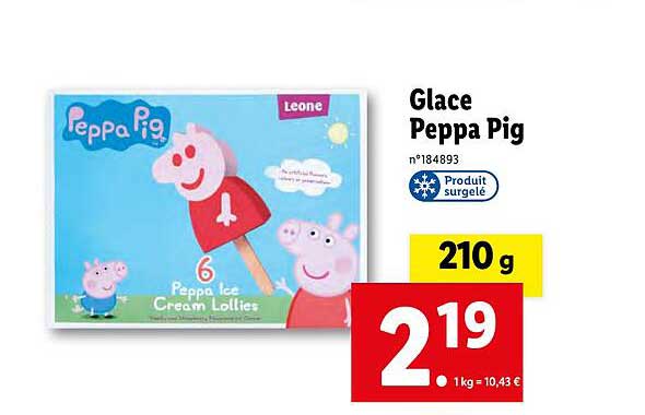 glace peppa pig