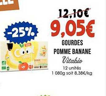 Gourdes Pomme Banana Vitabio
