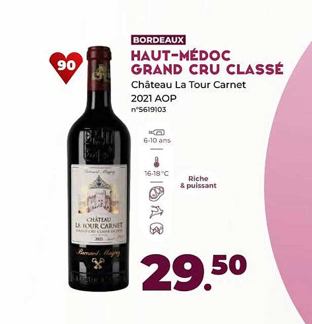 haut-médoc grand cru classé château la tour carnet 2021 aop