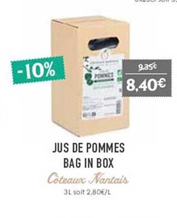 jus de pommes bag in box côteaux nantais