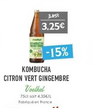 Kombucha Citron Vert Gingembre Voelkel