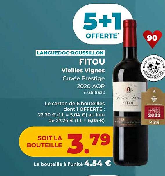 languedoc-roussillon fitou vieilles vignes cuvée prestige 2020 aop