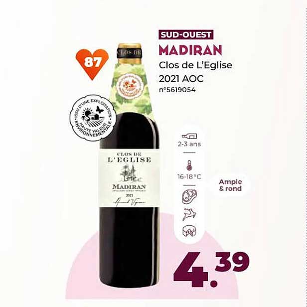 madiran clos de l'eglise 2021 aoc
