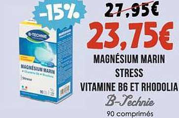 magnésium marin stress vitamine b6 et rhodolia b-technie