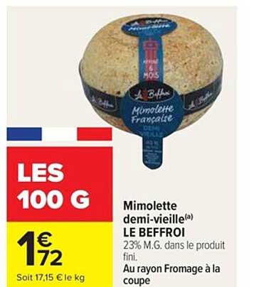 Mimolette Demi-vieille Le Beffroi
