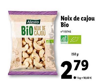 Noix De Cajou Bio Alesto