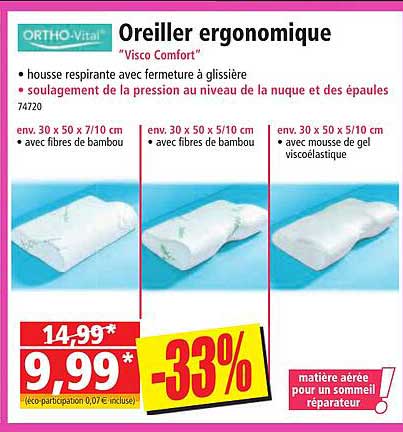 oreiller ergonomique ortho-vital
