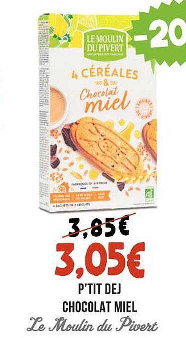 p'tit dej chocolat miel le moulin du pivert