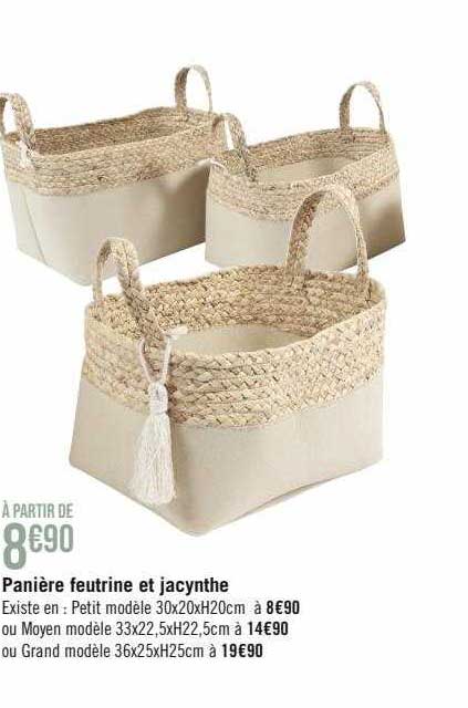Panière Feutrine Et Jacynthe
