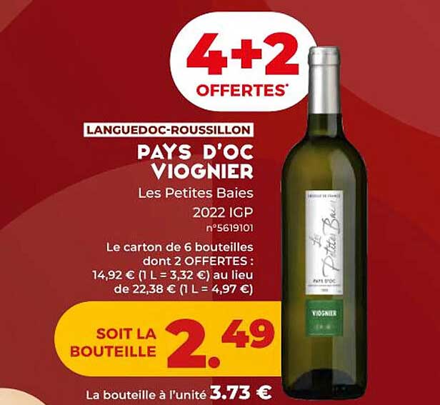 pays d'oc viognier les petites beis 2022 igp