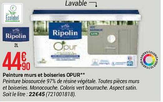 peinture murs et boiseries opur ripolin