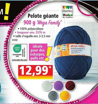 pelote géante 900 g "mega family"