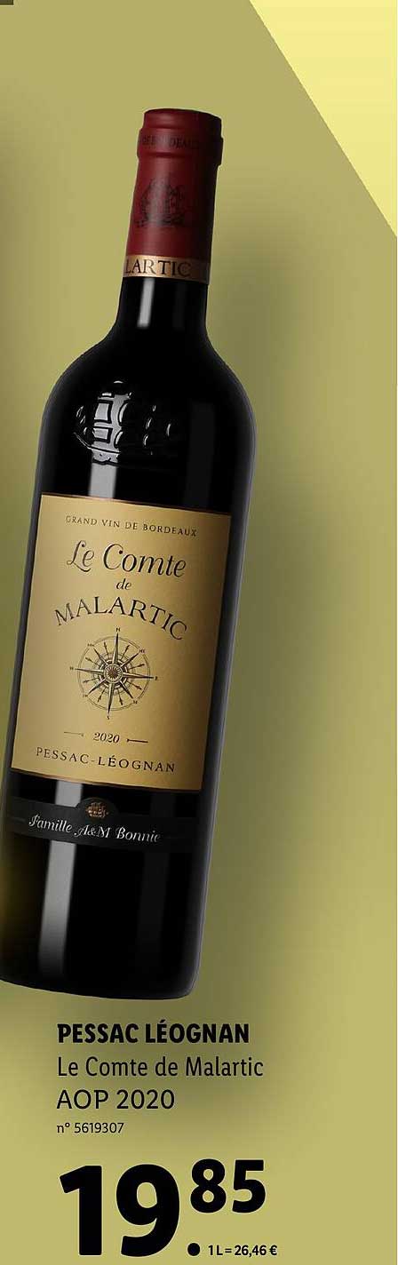 pessac léognan le comté de malartic aop 2020