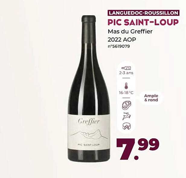 pic saint-loup mas du greffier 2022 aop