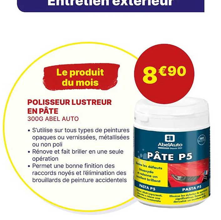 polisseur lustreur en pâte abelAuto