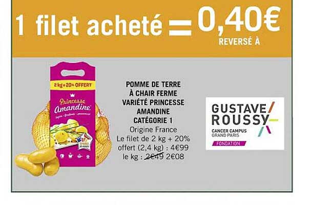 pomme de terre à chair ferme variété princesse amandine catégorie 1