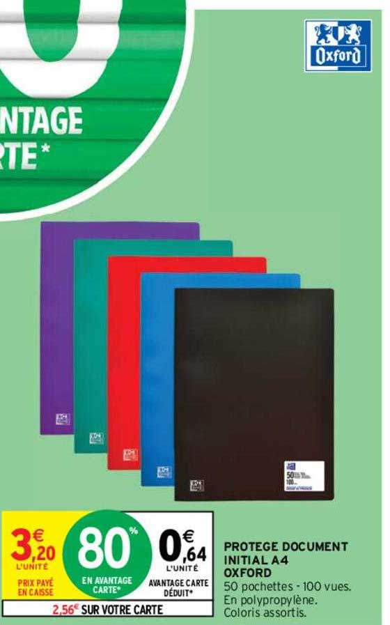 protège document initial a4 oxford