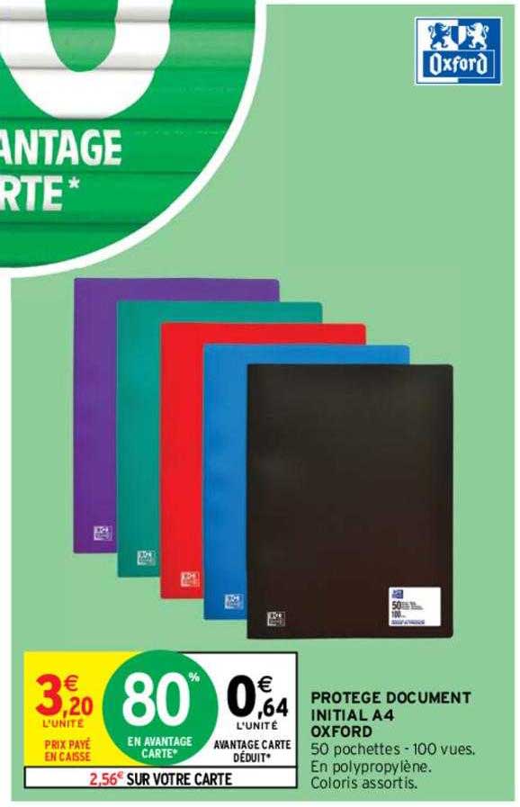 protège document initial A4 oxford