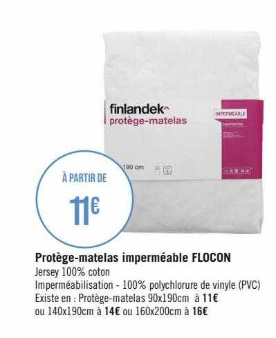 protège-matelas imperméable flocon finlandek^