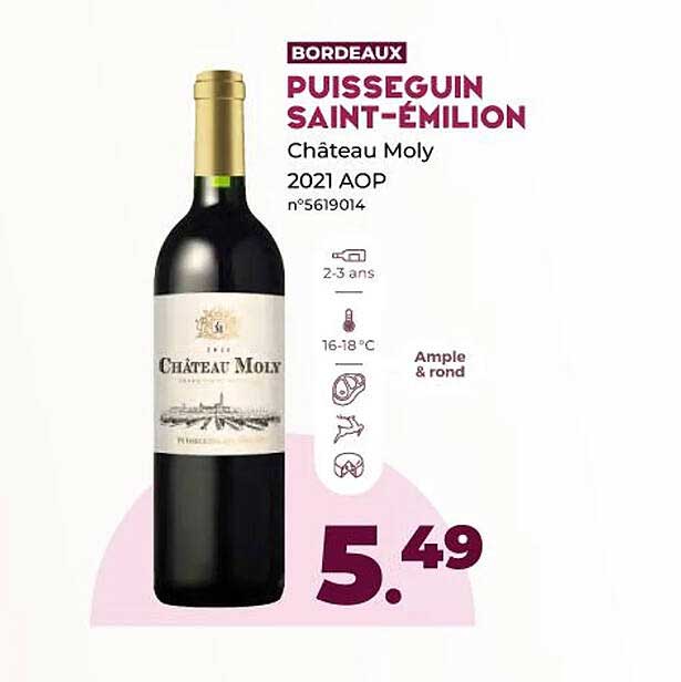 puisseguin saint-émilion château moly 2021 aop