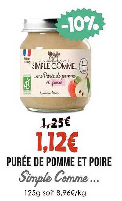 purée de pomme et poire simple comme ...