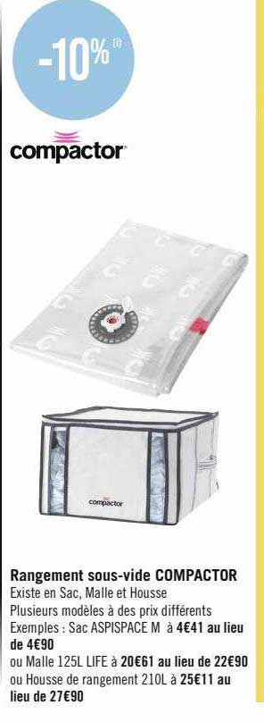 rangement sous-vide compactor