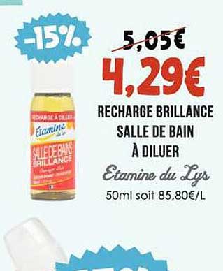 recharge brillance salle de bain à diluer étamine du lys