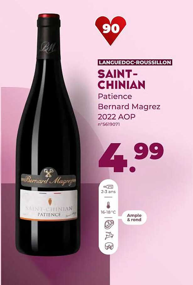 saint-chinian patience bernard magrez 2022 aop