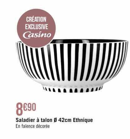 saladier à talon ø 42 cm ethnique