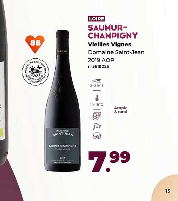 saumur-champigny vieilles vignes domaien saint-jean 2019 aop