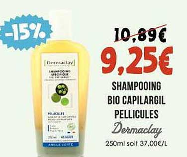 shampooing bio capilargil pellicules dermaclay
