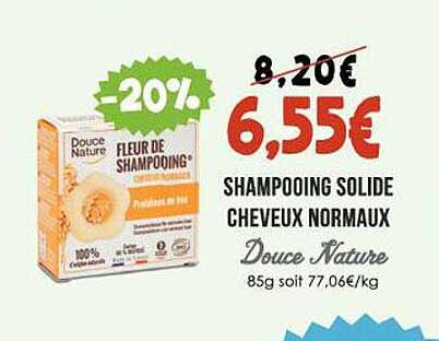 Shampooing Solide Cheveux Normaux Douce Nature