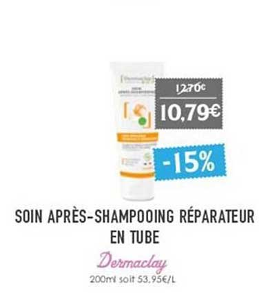 soin après-shampooing réparateur en tube dermaclay
