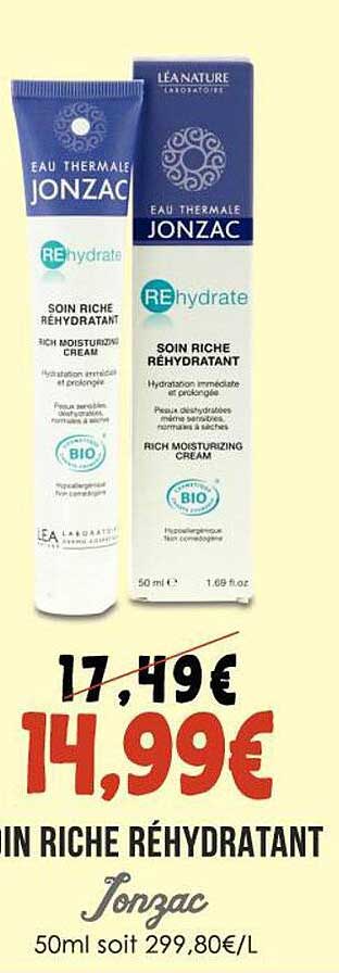 soin riche réhydratant jonzac
