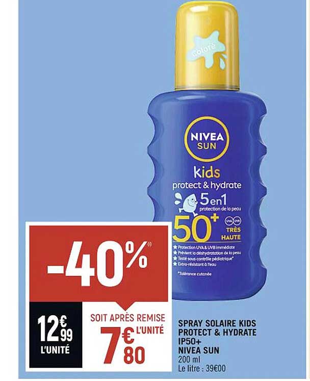 spray solaire kids protect & hydrate ip50+ nivea sun