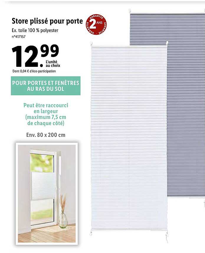 store plissé pour porte