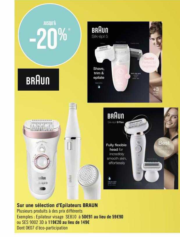 sur une sélection d'épilateurs braun