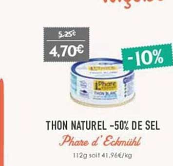 thon naturel -50% de sel phare l'eckmühl