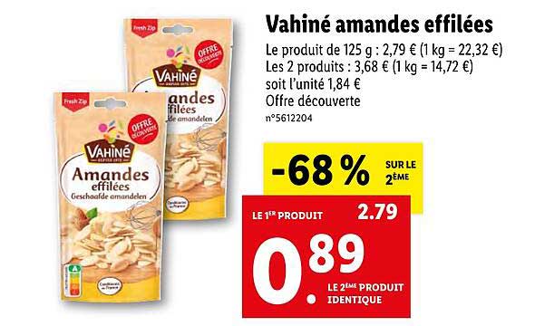 vahiné amandes effilées